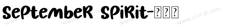 September Spirit字体转换